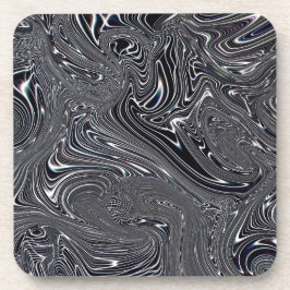 Abstracte zwart-witkunst onderzetter