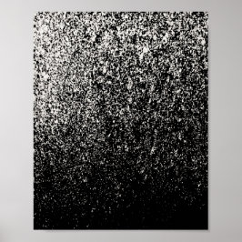 Abstracte zwart-witkunst poster