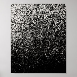 Abstracte zwart-witkunst poster