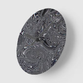 Abstracte zwart-witkunst ronde klok (Hoek)