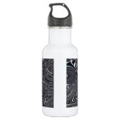 Abstracte zwart-witkunst waterfles  (Achterkant)