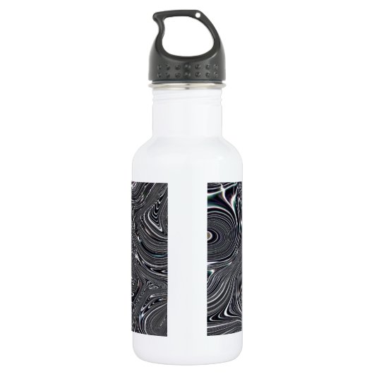 Abstracte zwart-witkunst waterfles  (Achterkant)