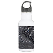Abstracte zwart-witkunst waterfles  (Voorkant)