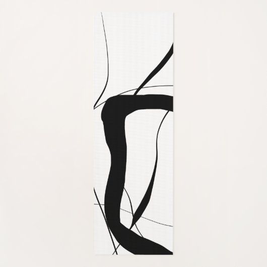 Abstracte zwart-witkunst yogamat (Voorkant)