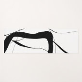 Abstracte zwart-witkunst yogamat (Voorkant (horizontaal))
