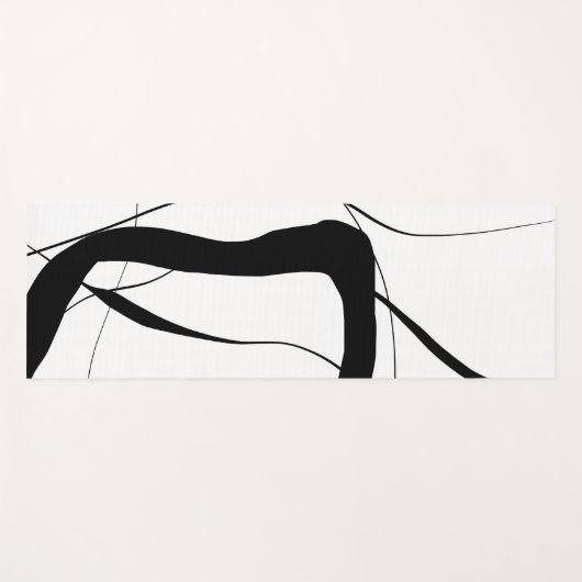 Abstracte zwart-witkunst yogamat (Voorkant (horizontaal))