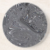 Abstracte zwart-witkunst zandsteen onderzetter (Voorkant)