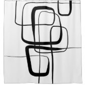 Abstracte zwart-witlaag art Nr22L13 Douchegordijn (Voorkant)