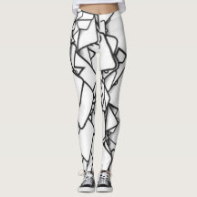 Abstracte zwart-witLeggings