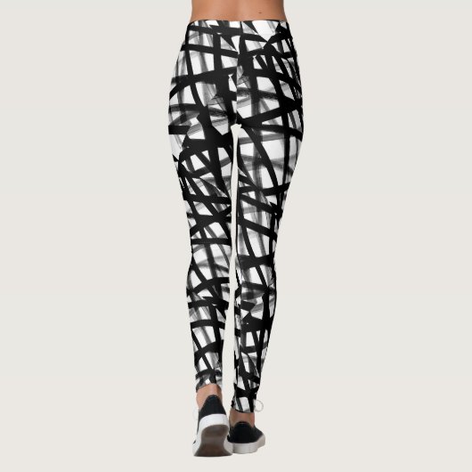 Abstracte zwart-witLeggings Leggings (Achterkant)