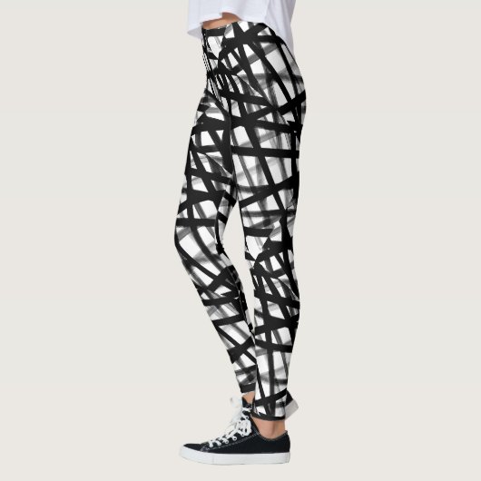 Abstracte zwart-witLeggings Leggings (Links)