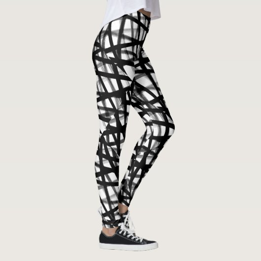 Abstracte zwart-witLeggings Leggings (Rechts)