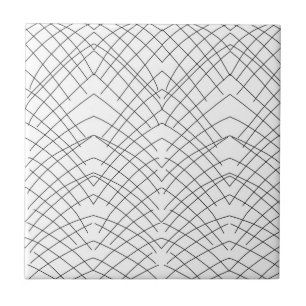 Abstracte zwart-witschets tegeltje
