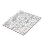 Abstracte zwart-witschets tegeltje (Zijkant)