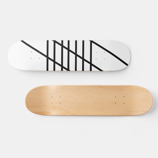 Abstracte zwart-witskateboard wand persoonlijk skateboard (Horizontaal)