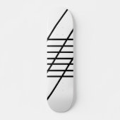 Abstracte zwart-witskateboard wand persoonlijk skateboard (Voorkant)