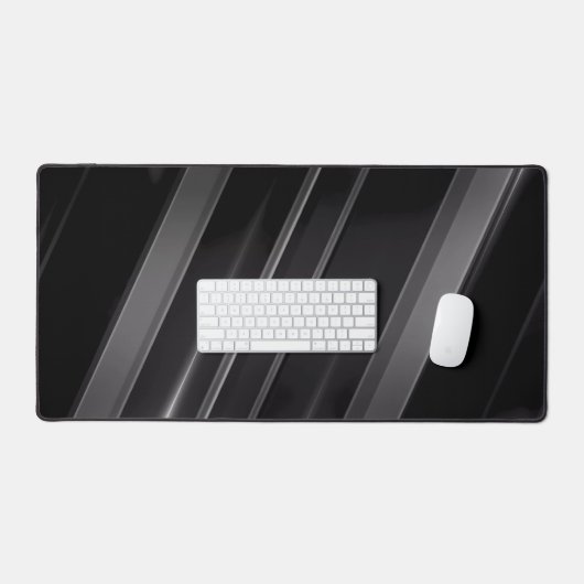 Abstracte zwart-witte lijnen in beweging bureaumat (Keyboard & Muis)