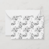 Abstracte Zwart Witte Notitiekaarten Minimalistisc Notitiekaartje (Achterkant)
