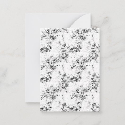 Abstracte Zwart Witte Notitiekaarten Minimalistisc Notitiekaartje (Voorkant)