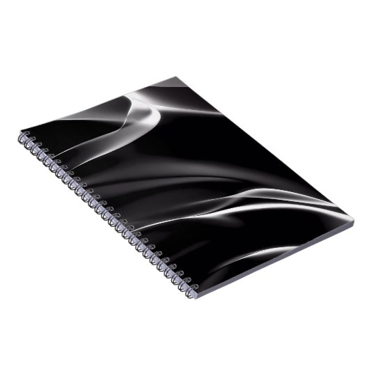 Abstracte zwart-witte rook notitieboek (Rechterzijde)