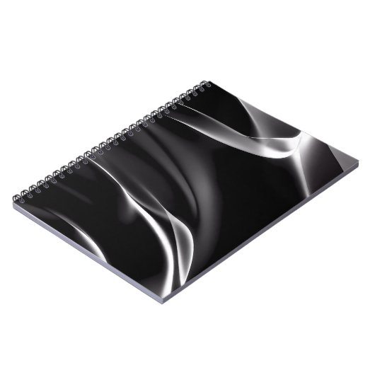 Abstracte zwart-witte rook notitieboek (Linkerzijde)