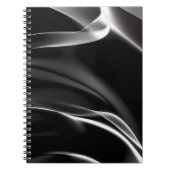 Abstracte zwart-witte rook notitieboek (Voorkant)