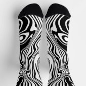 Abstracte zwart-witte Sokken - Kies kleur (Top)