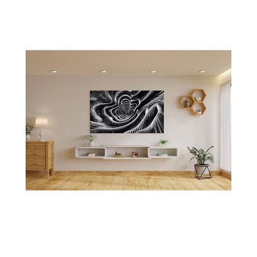 Abstracte zwart-witte werveling foto afdruk