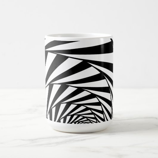 Abstracte zwart-witte wervelspiraal Mok (Center)