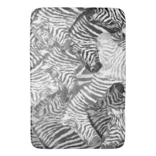 Abstracte zwart-witte Zebra Badmat (Voorkant Verticaal)
