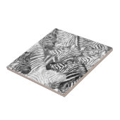 Abstracte zwart-witte Zebra Tegeltje (Zijkant)
