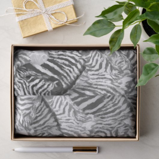 Abstracte zwart-witte Zebra Tissuepapier (Geschenk)