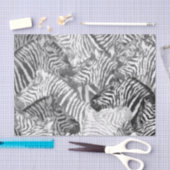Abstracte zwart-witte Zebra Tissuepapier (Craft)