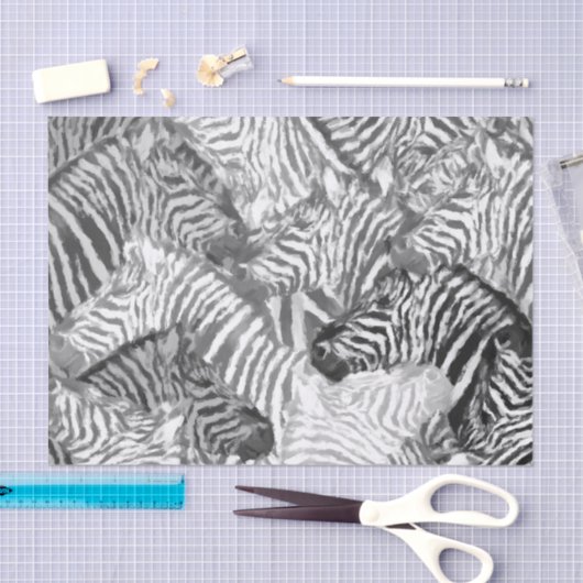 Abstracte zwart-witte Zebra Tissuepapier (Craft)
