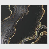 abstracte zwarte achtergrond met gouden aderen, cadeaupapier (Vlak)