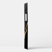 abstracte zwarte achtergrond met gouden aderen, Case-Mate iPhone case (Achterkant / Rechts)