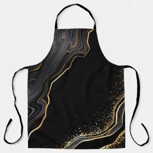 abstracte zwarte achtergrond met gouden aderen, schort