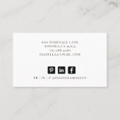 Abstracte zwarte Chic Gold Glitter-penseelstreken Visitekaartje (Achterkant)