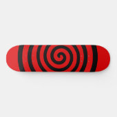 Abstracte zwarte cirkel op rood persoonlijk skateboard (Horizontaal)