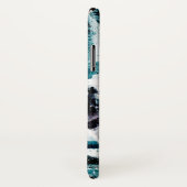 Abstracte zwarte en blauwe graffiti Case-Mate iPhone case (Achterkant / rechts)