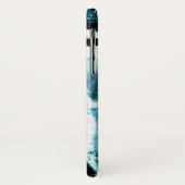 Abstracte zwarte en blauwe graffiti Case-Mate iPhone case (Achterkant/links)