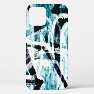 Abstracte zwarte en blauwe graffiti Hoesje-Mate iP Case-Mate iPhone Case