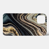 Abstracte zwarte en gouden Hoesje-Mate iPhone draa Case-Mate iPhone Case (Achterkant (horizontaal))