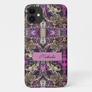 Abstracte zwarte en goudtouwen Case-Mate iPhone case