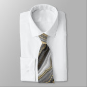 abstracte zwarte en goudzwaluw stropdas (Gebonden)