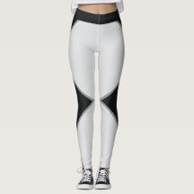 Abstracte Zwarte en Grijze Geometrische Leggings