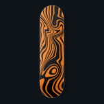 Abstracte zwarte en Oranje lijnen -  Persoonlijk Skateboard<br><div class="desc">Abstracte zwarte en Oranje lijnen -  - Kies / voeg uw favoriete achtergrondkleuren toe!</div>