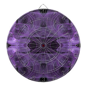 Abstracte zwarte en Paarse zwarte dartboard Dartbord