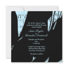 Abstracte zwarte en powder blauwe muziek