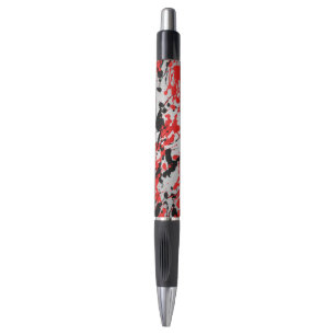 Abstracte zwarte en rode plash en drip pen